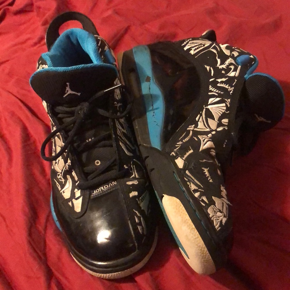 Jordan Dub 0 black white and laser blue